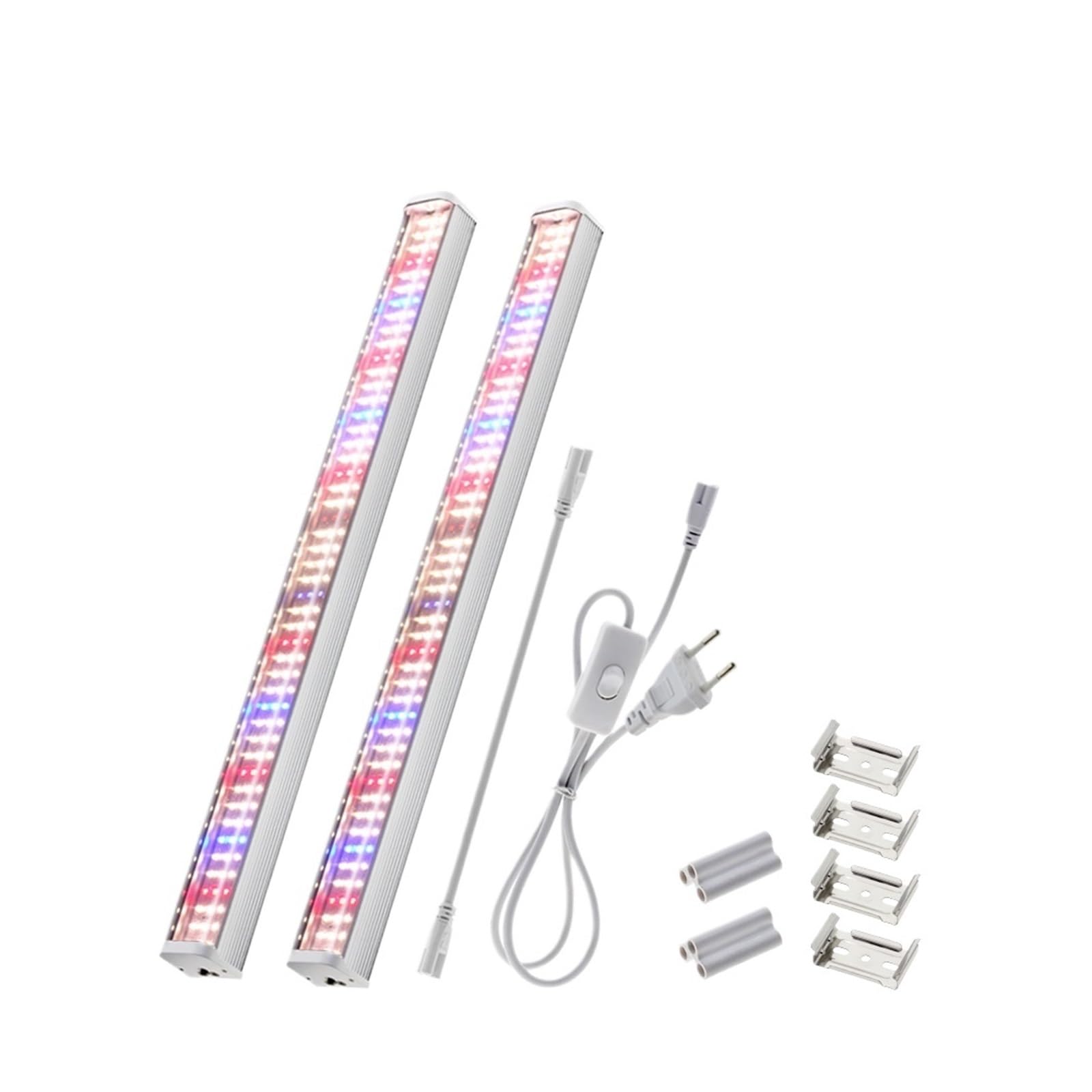 Lámpara de Plantas, Luz de cultivo 100V-265V Barra de luz LED de espectro completo for plantas lámpara Phyto de 53cm con cable de conexión Sunshine 4000K 380-780nm(Sunshine-2pcs)