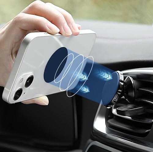 Miniatura 6 de Imanes de teléfono  Placas de metal universales, 2 rectangulares y 2 redondas con adhesivo, imanes de coche (negro)