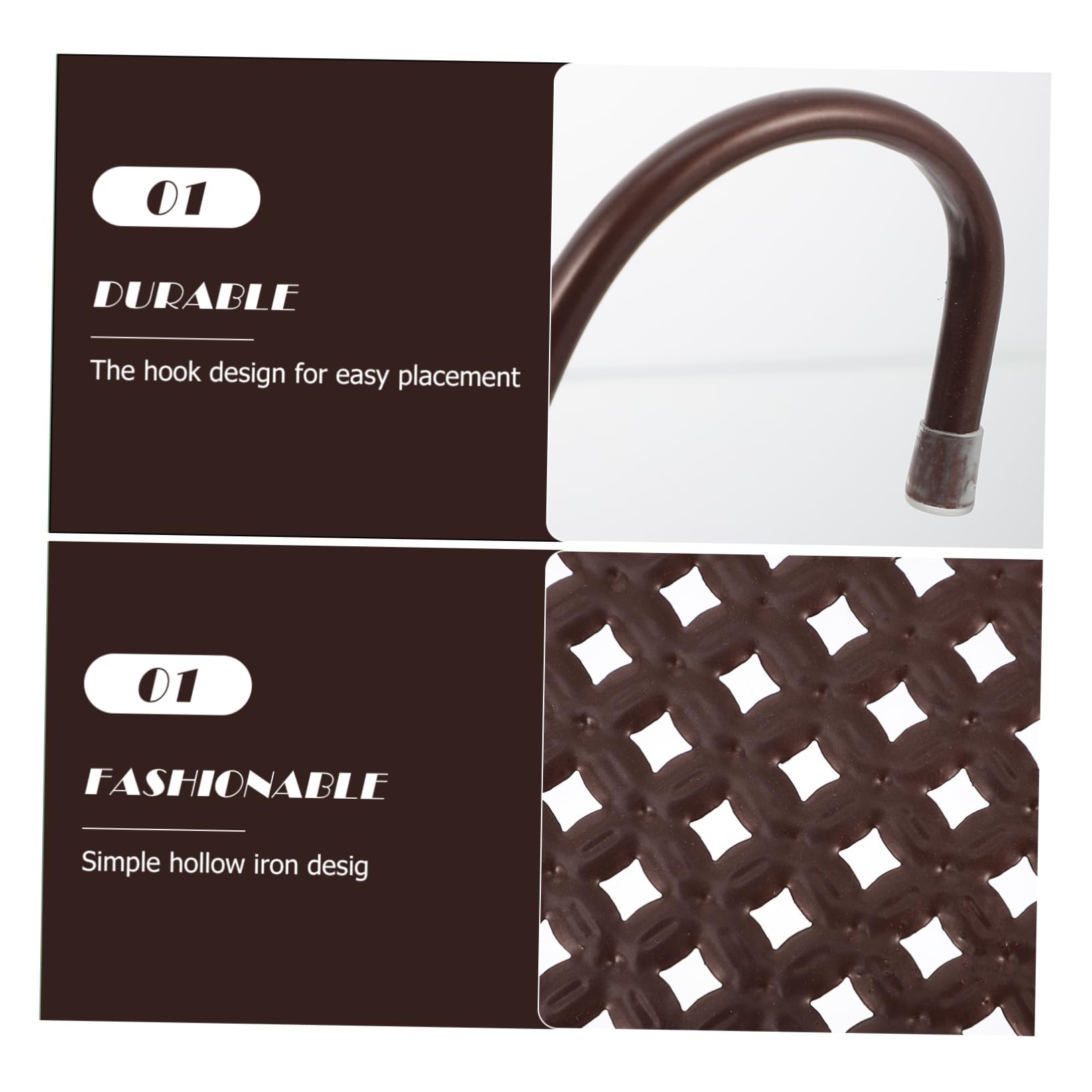 GALPADA 2Pcs Wall Mounted Railing Flowerpot Rack Durable Hanging Planter Holders for Balcony Deck and Patio Decor Elegant Design for Indoor and Outdoor Spaces Antique