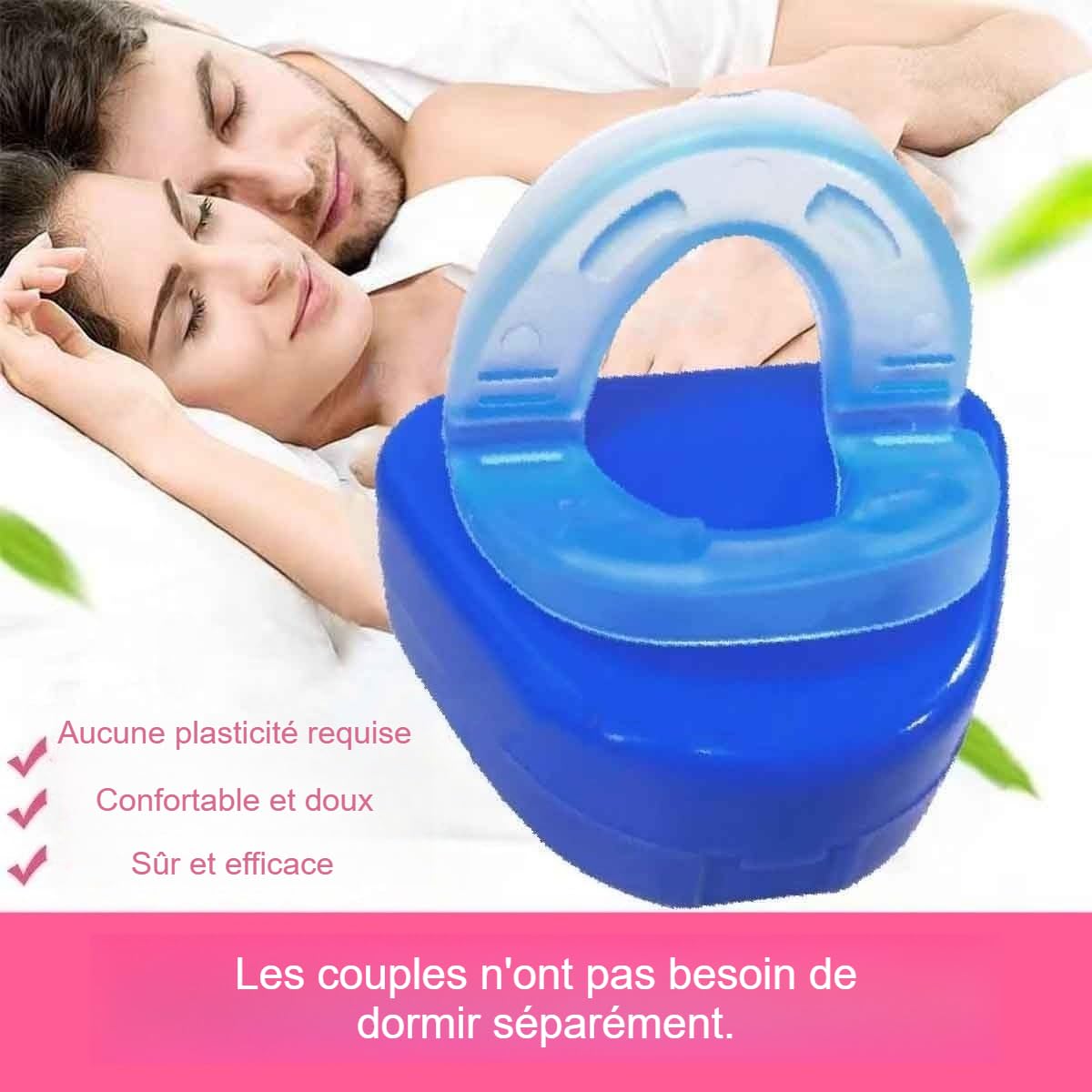 Santavya Embout Buccal anti-ronflement silence de la première nuit Confortable et pratique (1PCS)