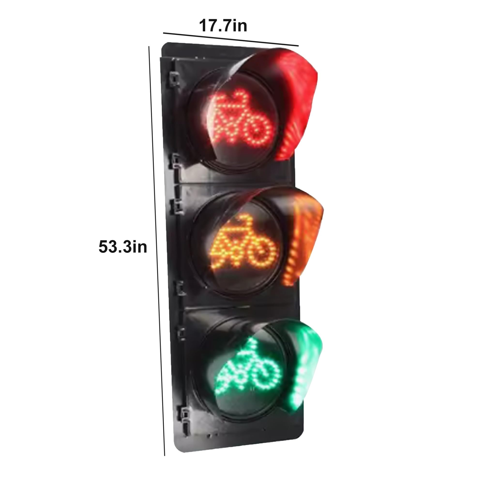 Światła LED 300 mm/400 mm do pojazdów niezmotoryzowanych, rowerów, sygnalizacji świetlnej, znaki przecięcia, wodoodporne i pyłoszczelne, obudowa PC