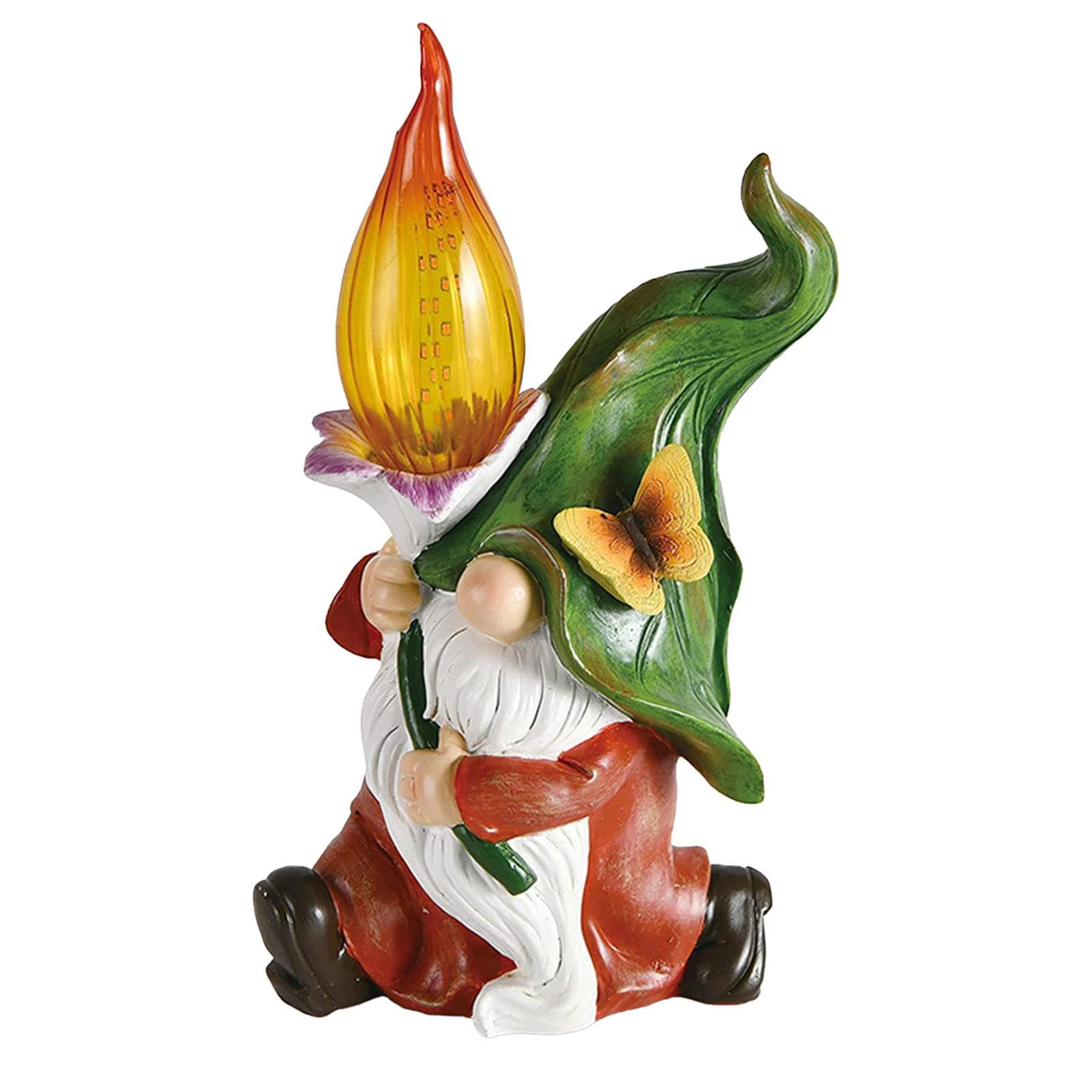 Muiltvoe Yard Gnomes Outdoor, Solar-Lit Sculpture And Figurines, Whimsical Outdoor Display, Funny Garden Figurines, Eco-Friendly Garden Solar Statues