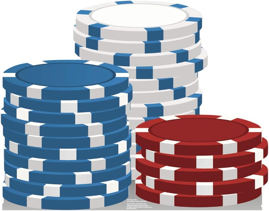 Cardboard People Vegas Chips Life Size Cardboard Cutout Standup - Vegas Party Theme