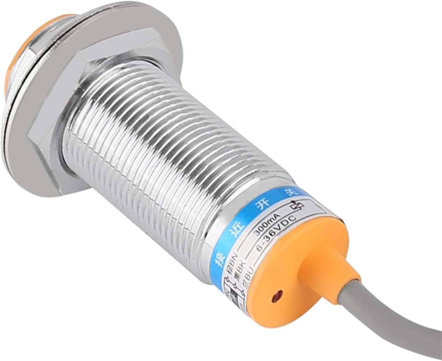 M24 Cylinder Inductive Proximity Switch pnp nc Proximity Sensor Switch nc inductive Sensor AC90-250V 8mm DC6~36V (Color : LJ24A3-8-J-DZ)