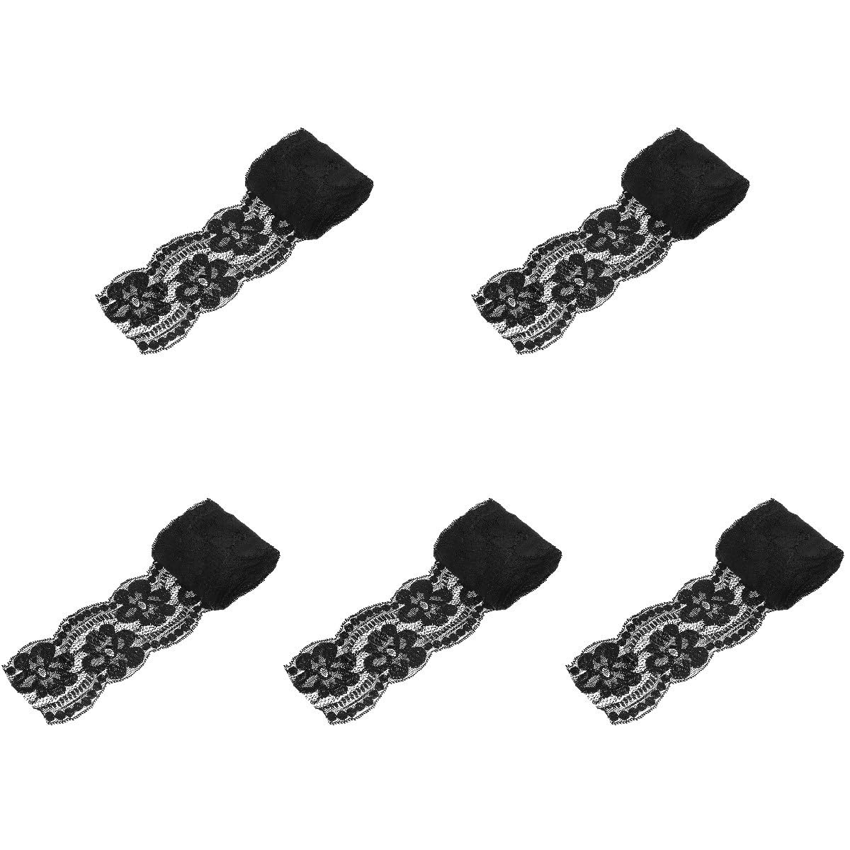 EXCEART 5piezas Cinta De Encaje Elástico Decorativa Para Manualidades y Para Ropa y Accesorios Metros Corte Fácil y Versátil