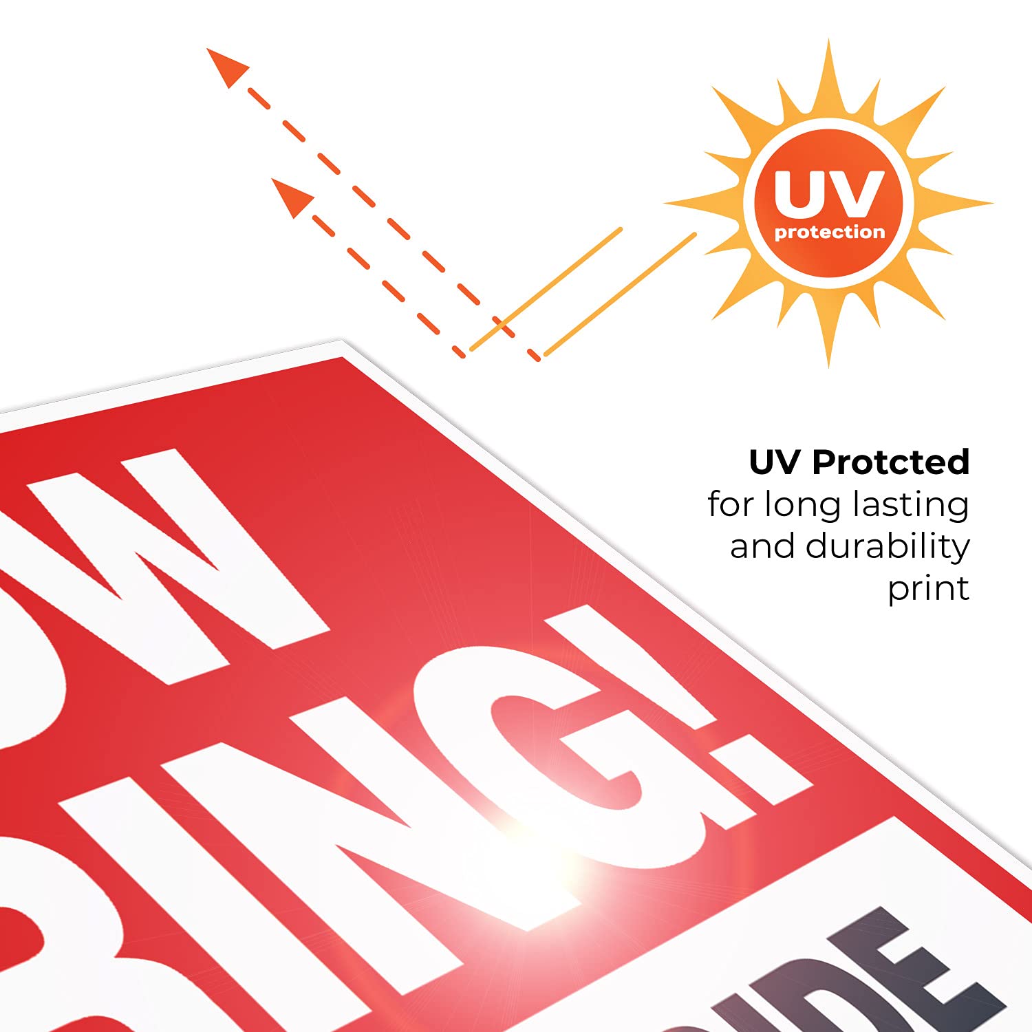 Now Hiring Apply Inside Left and Right Arrows Sign, Pack of three, Double Sided 18x24 Inches, Corrugated Plastic with Metal Stake, Made in USA