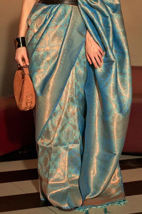 Image of SWORNOF Women's kanjivaram banarasi silk saree for Patola festival Wedding silk with rich pallu Design sarees for women with blouse piece