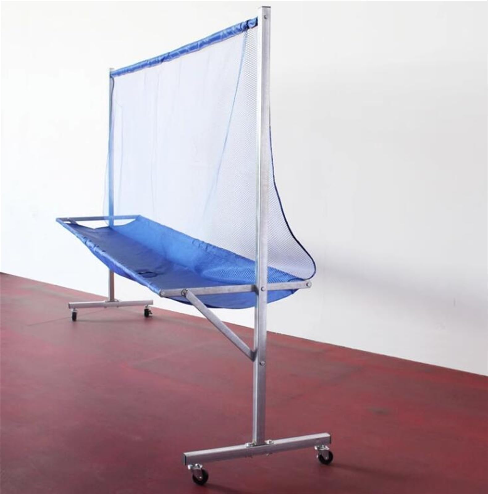 RENLXFI Table Tennis Ball Catch Net, Metal Ping Pong Practice Net with Wheels, for Adults & Kids Serves and Multi-Ball Training, Indoor Outdoor Collection Net