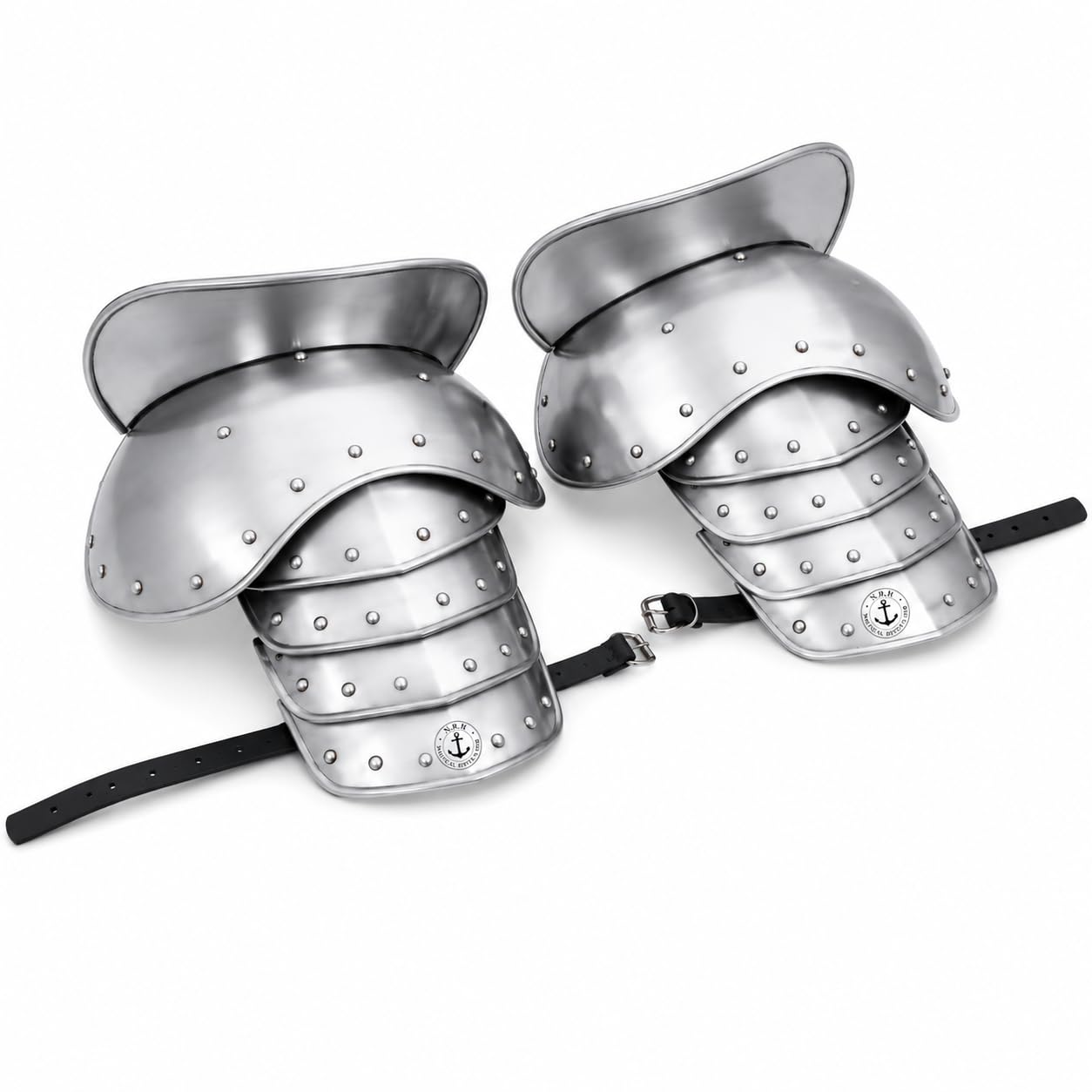 Handmade Medieval Knight Steel Shoulder Pauldrons Larp Wearable Battle Warrior Armor Costume for LARP, Cosplay, Renaissance Fairs, Halloween, historical reenactment (Medieval Crusaders Shoulders) — image 1