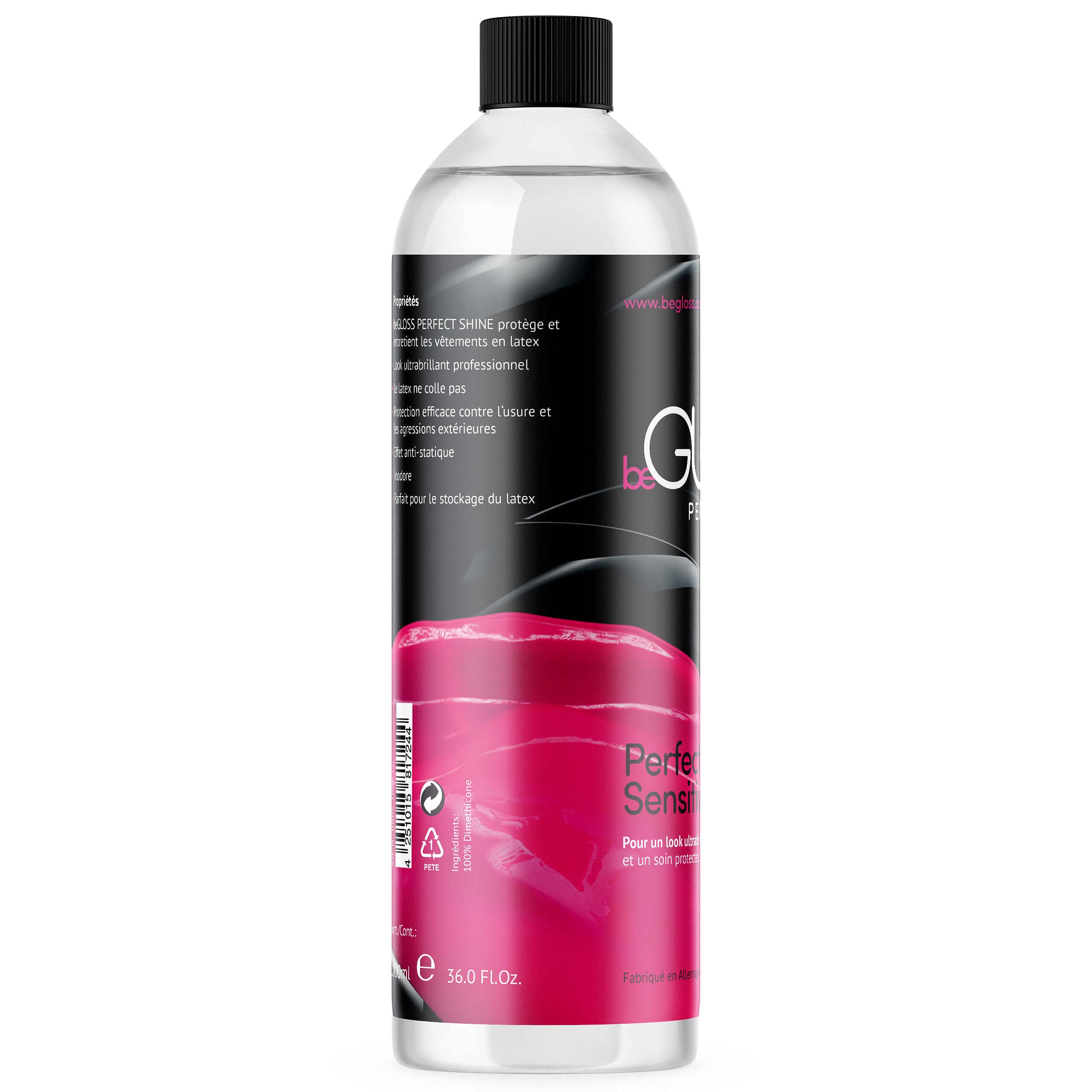 beGLOSS PERFECT SHINE 1000 ML - Le lubrifiant pour polir vos vêtement en caoutchouc & latex