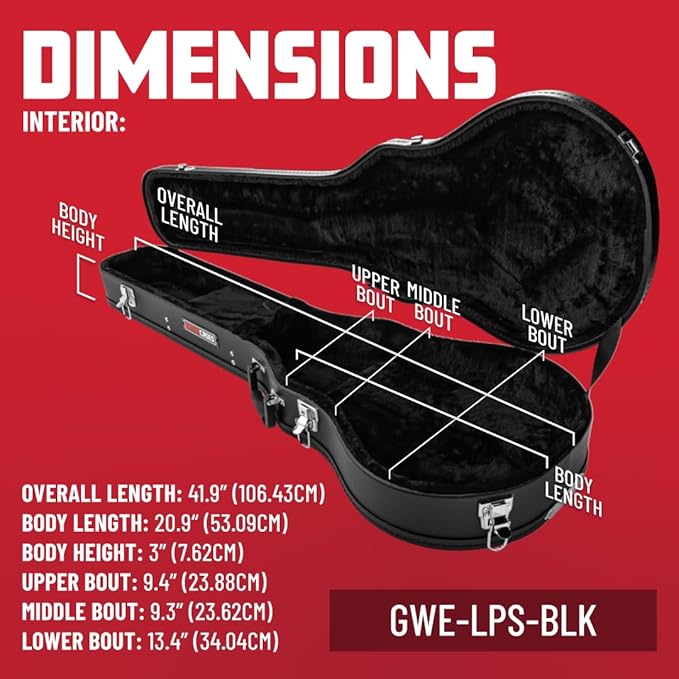 Funda rígida de madera Gator Cases para Les Paul miniatura 4