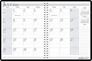 2024-2025 Modern Black Calendar Planner