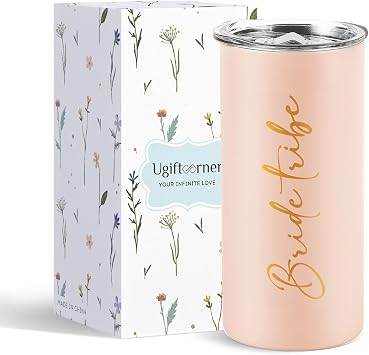 Bride Tribe Gifts Skinny Tumbler for Team Tribe 15 oz Pink