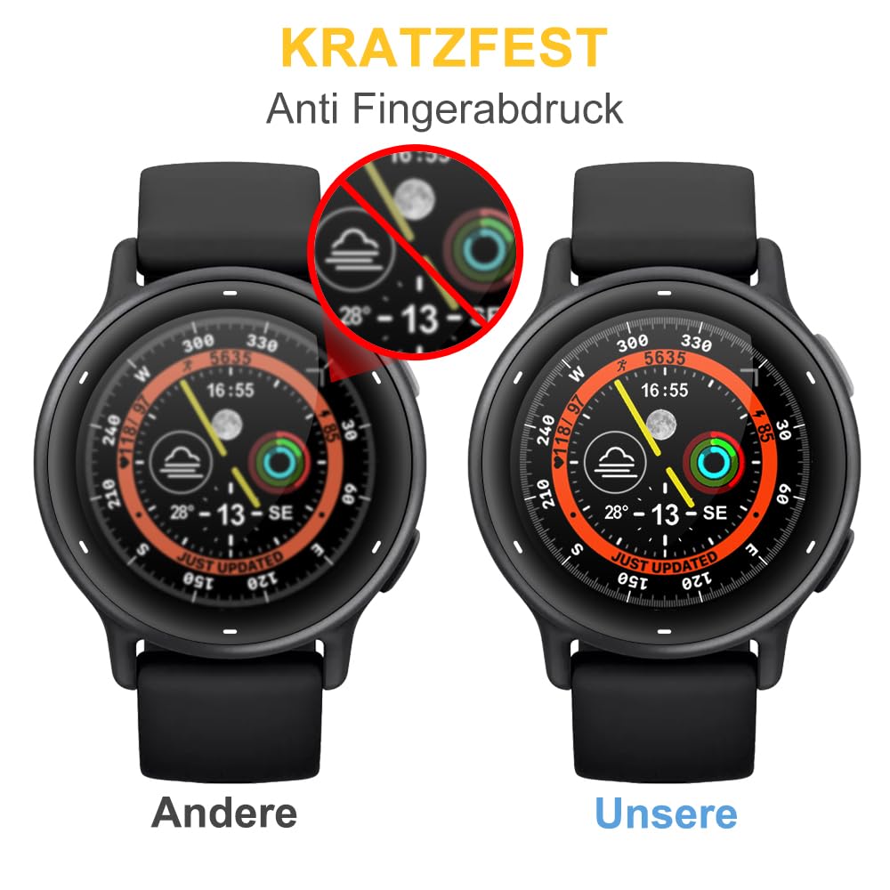 Joeyu Panzerglas Für Garmin Vivoactive 5 - 3er Pack Displayschutz
