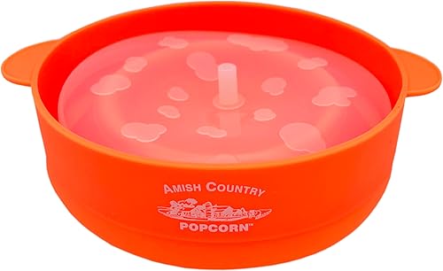 Miniatura 10 de Amish Country Popcorn  Popper plegable de silicona para microondas con logotipo ACP personalizado  Tazón de palomitas de maíz sin BPA y PVC con asas
