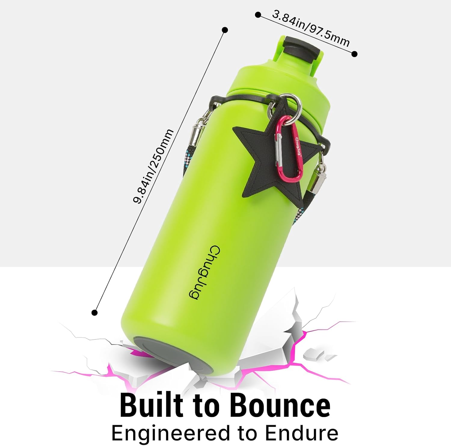 Insulated Water Bottle 32 oz with Strap, Leak-Proof Stainless Steel Water Bottle with Flip Straw & Spout Lid, BPA-Free, Reusable Cute Metal Water Bottles for Women & Girls, Keeps Drinks Cold - Image 7