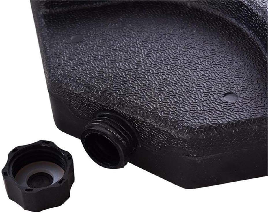 Pemberly Row Offset Patio Umbrella Base Weights, Heavy-Duty HDPE, Fillable Sand/Water, UV-Resistant Black Stand, Set of 4 with Embedded Handles, Portable Design for Patio, Garden, Pool Area Use