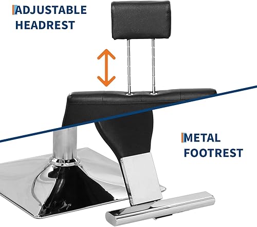 Miniatura 9 de Garvee Silla de salón para estilistas, silla de peluquería hidráulica resistente con giro de 360 grados, silla reclinable para peluquería, spa de