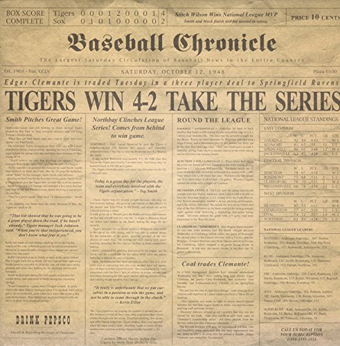 Baseball Chronicle 12" x 12" Scrapbook Paper - 1 Sheet (60368)