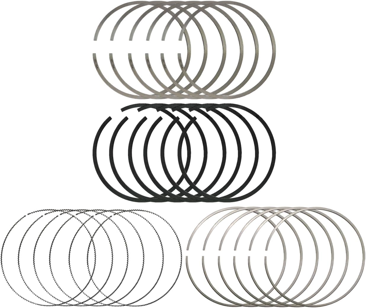 Engine Piston Rings Kit Fit for Jeep Gladiator Grand Cherokee Wrangler for Dodge Ram 1500 Eco Diesel L630 A630 2014-2022, Replace 68147228AA