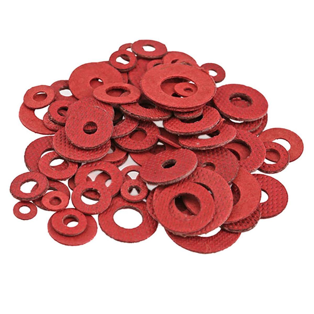 Rondella Isolante Piatta In Fibra Rossa 2x5x0,5mm – 500 Pezzi Per Viti