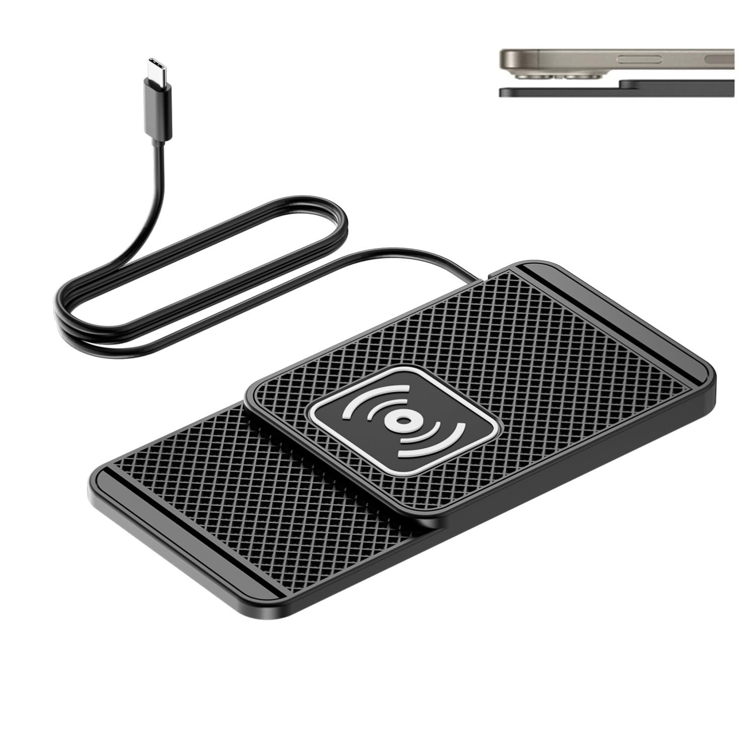 Cargador Inalámbrico Coche Skoda Fabia Carga Rápida Tipo C sin Cables