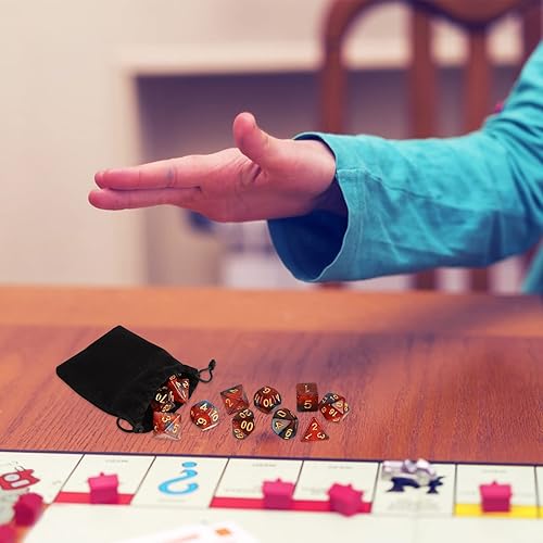 Miniatura 19 de DND - Juego de dados poliédricos – Dados de juego de material acrílico, juegos de mesa de poliedro, para Dungeon and Dragons D&D RPG Juegos de rol