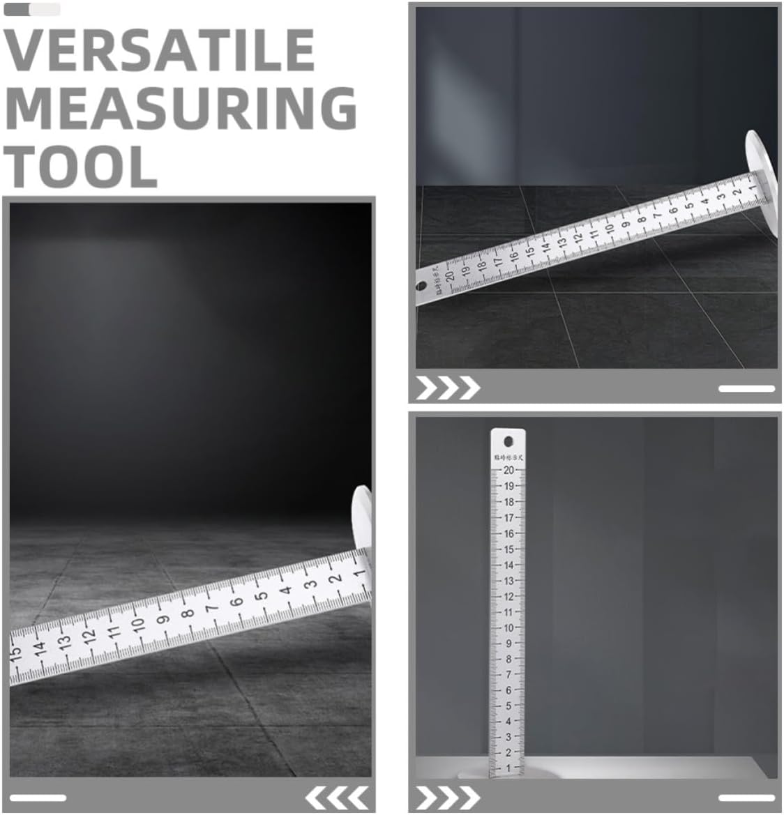 Stainless Steel Contour Gauge Tool with Height Positioning and Wear Resistant Features for Accurate Tile Installation and Construction Projects, Professional Small Leveler Ruler