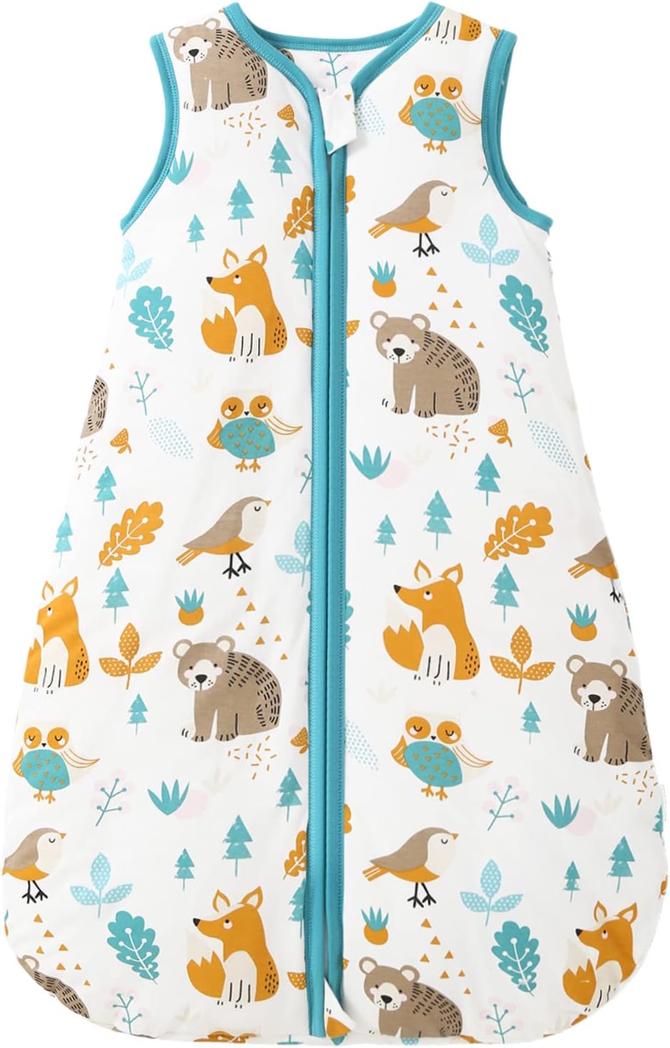 Mosebears Sleep Sack Baby Winter Wearable Blanket with 2-Way Zipper,2.5 TOG Cotton Sleep Sack Unisex (Animal World, 6-12 Months) : Baby