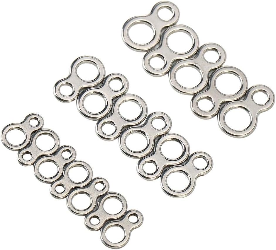 VGEBY1 60Pcs Figure 8 Jigging Rings Fishing Lure Tool Stainless Steel Solid Fishing Tackle Accessories