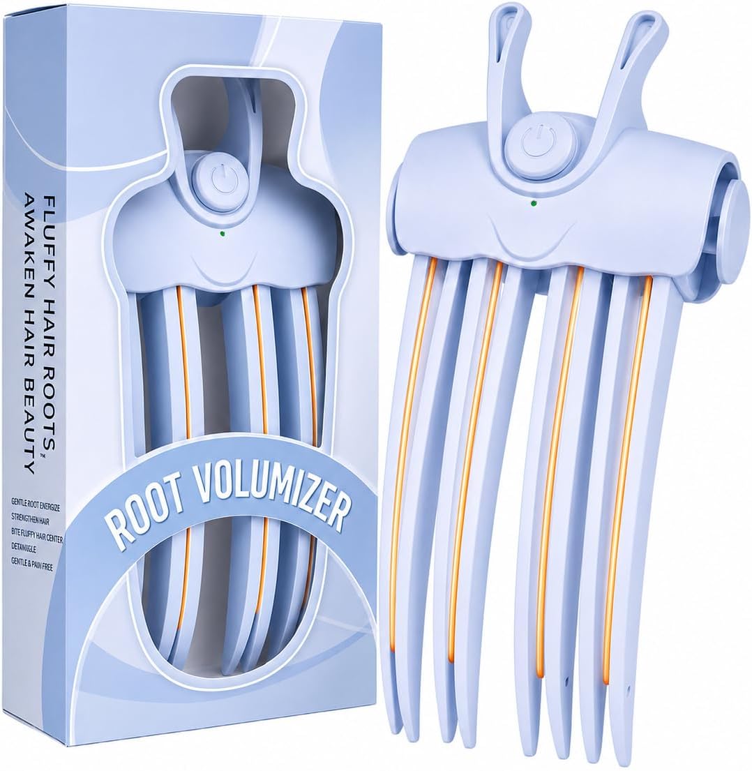 Wireless Heated Volumizing Root Lift Clip, Hair Root Lifter Tool (Blue)