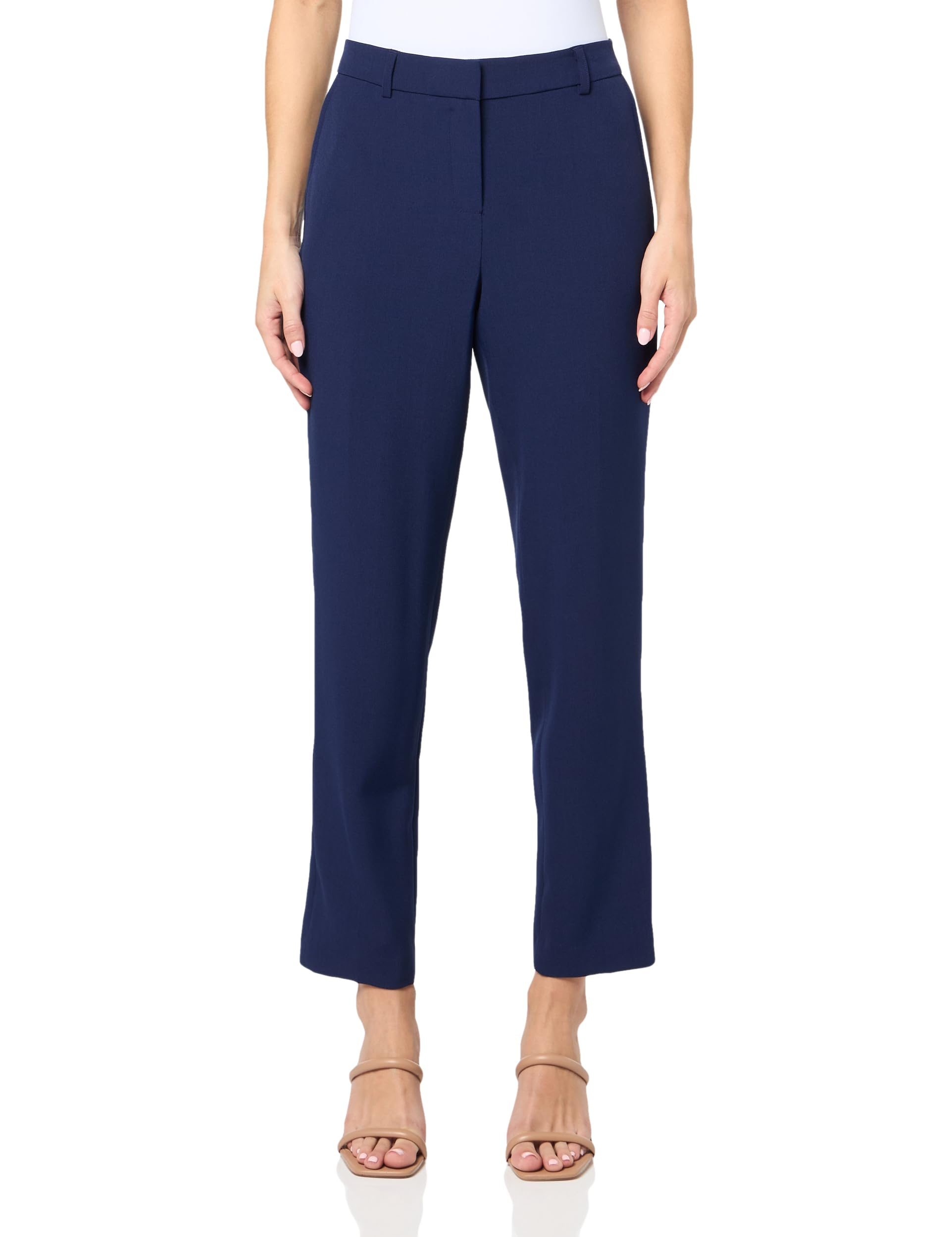 Anne Klein Womens Anne Klein Womens Straight-Leg Ankle Pant