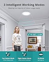Vista 5 de wowatt Battery Operated Ceiling Light Rechargeable Ceiling Lights with Remote Wireless Shower Lighting 3000K 4500K 6500K 7.48in Dimmable Timing
