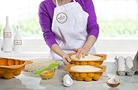 Vista 4 de The Dreidel Company Molde de silicona para hornear trenzado de jalá para pan, molde para hornear trenzado kosher perfecto para hornear, no requiere