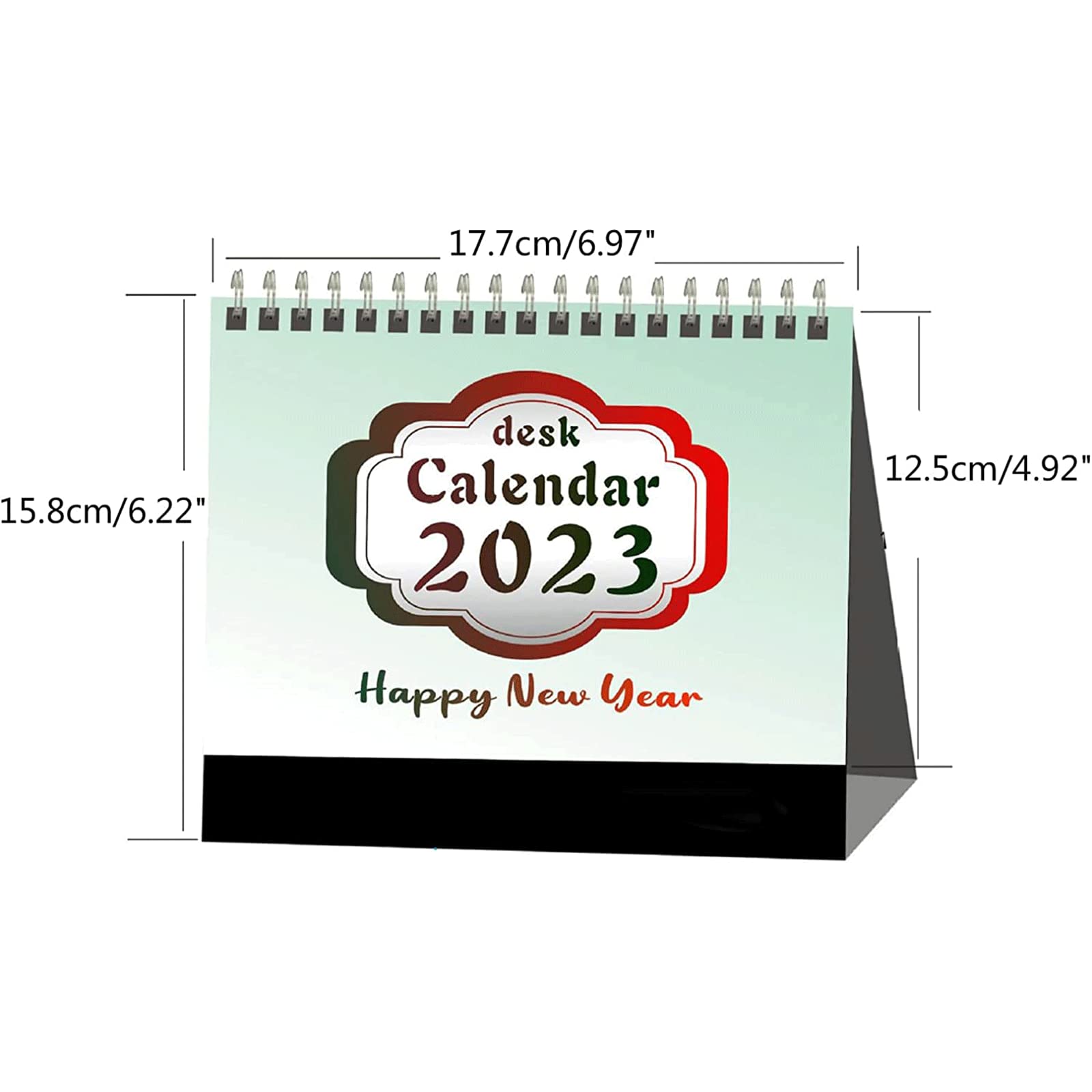 OLOTU Tischkalender Mini-Tischkalender 2023, Englischer Tischkalender für Zuhause, Büro, Schule, Stehkalender, Monatsplaner, Jan. 2023-Dez. 2023 Planer