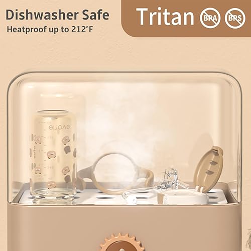 Miniatura 8 de Evorie Tritan - Vaso para sorber con popote a prueba de derrames, 10 onzas para bebés y niños pequeños de 1 a 3 años, botella de agua con pajilla