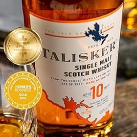 Indulge in Talisker 10 Year Old Single Malt Scotch Whisky – Buy for a Taste of Rugged Maritime Elegance with Gift Box – Talisker