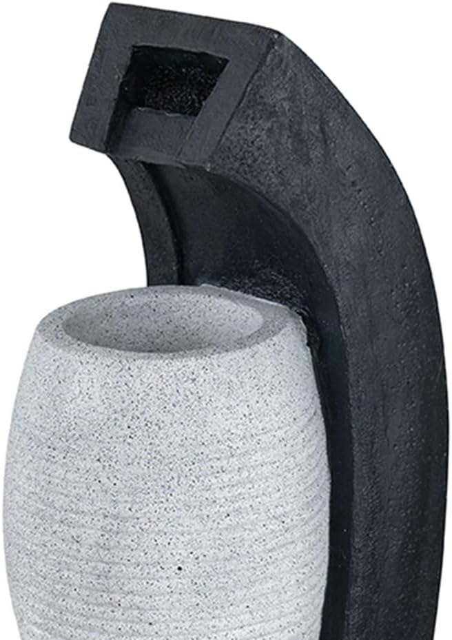 花瓶 モノトーン 花器 和モダン 大きい 白黒 楕円 陶器 海外 おしゃれ