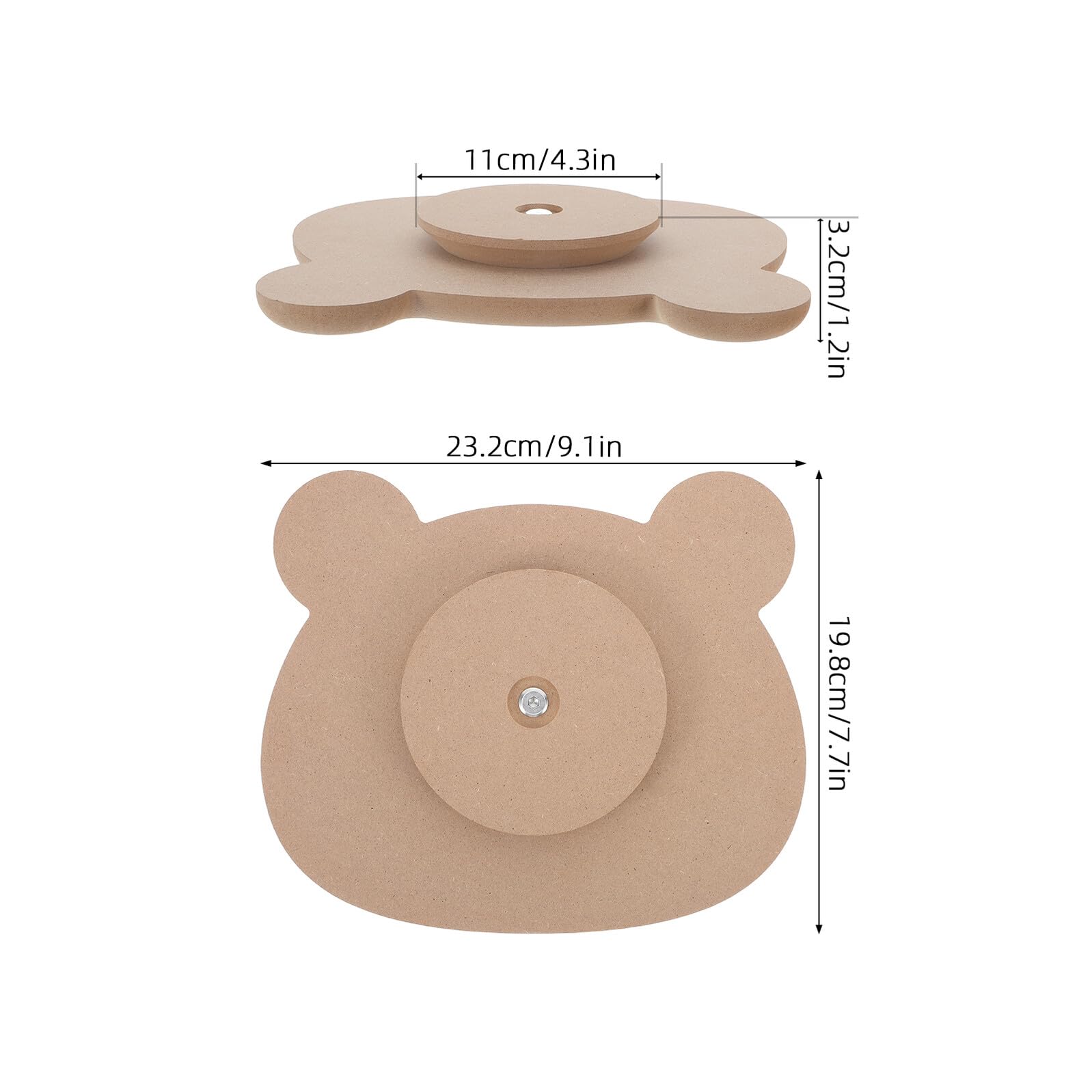 Drewniana Forma Do Ceramiki z Niedźwiedziem Precyzyjna Forma Do Ręcznego Modelowania Talerzy Glinianych Ceramiczna i Warsztatów