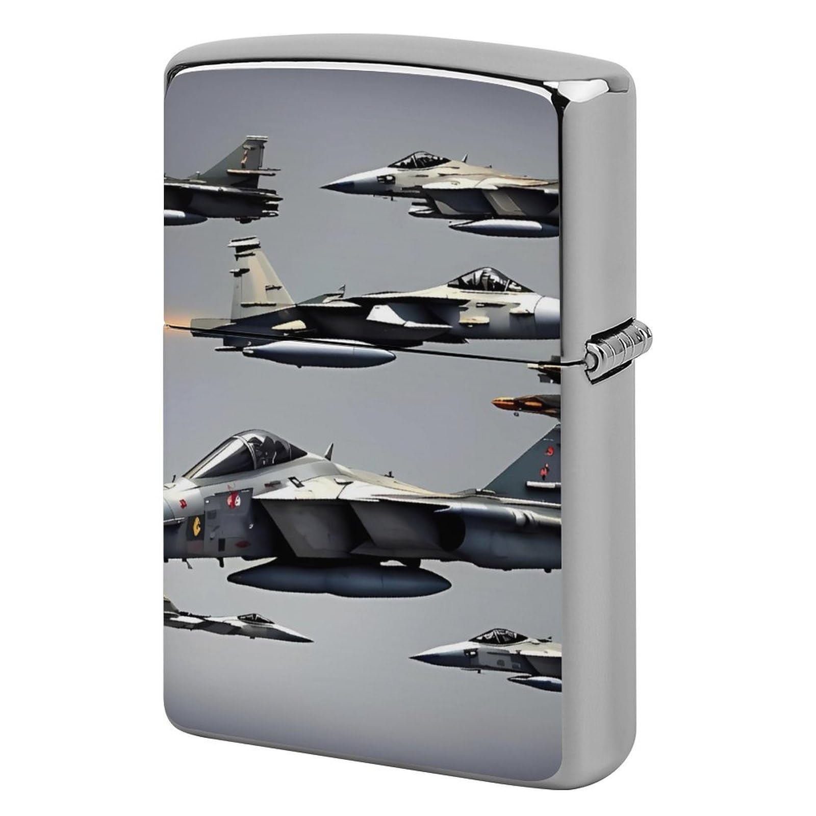 Aircraft Fighter Jets Lighter Cover for Men, Personalized Lighter Case for Birthday Gift, Flip-Top Lighters Protective Cover, Portable Lighters Shell for Outdoor, Travel