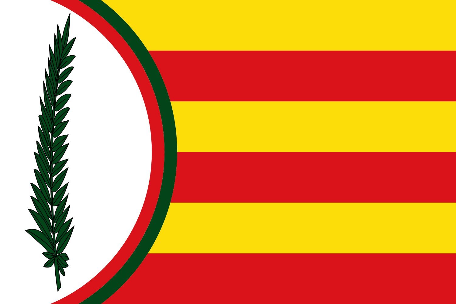 Drapeau Saus, Camallera i Llampaies grand pavillon extérieur facile
