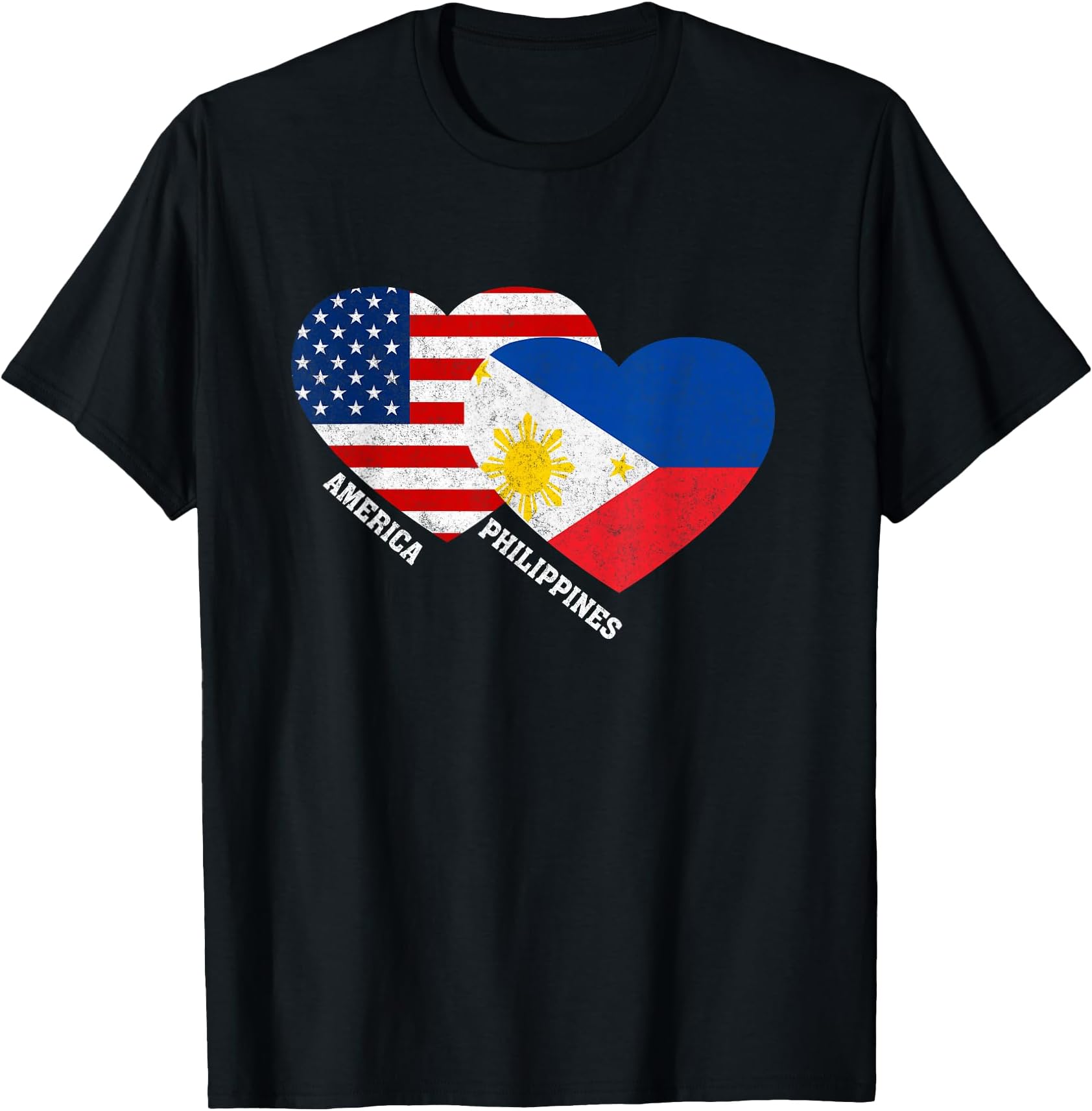 Philippines Flag Shirt Filipino American Pride Vintage T-Shirt