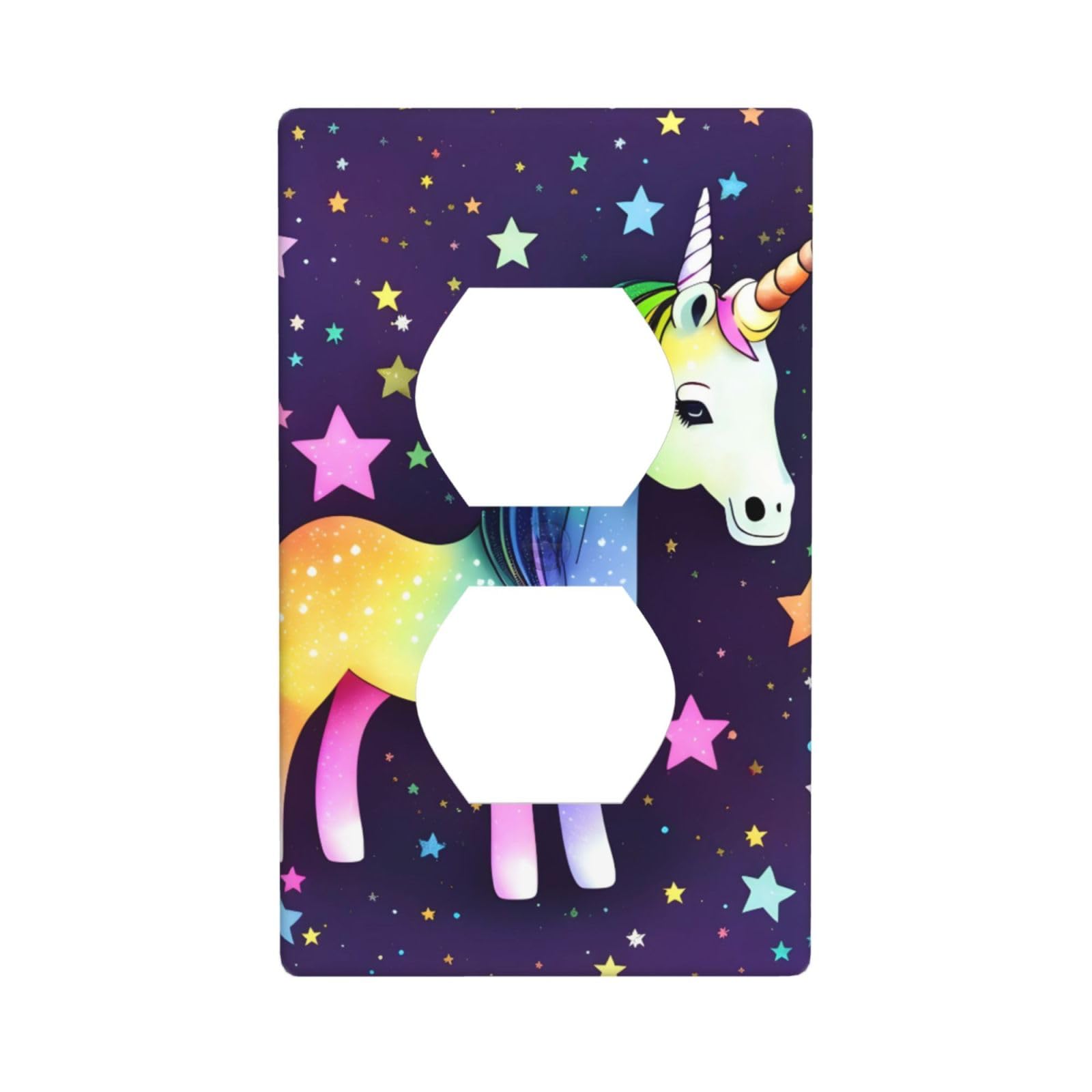 One-Horse Star Unbreakable Polycarbonate Switch Plate-1 Gang Screwless Wall Plate for Home Office