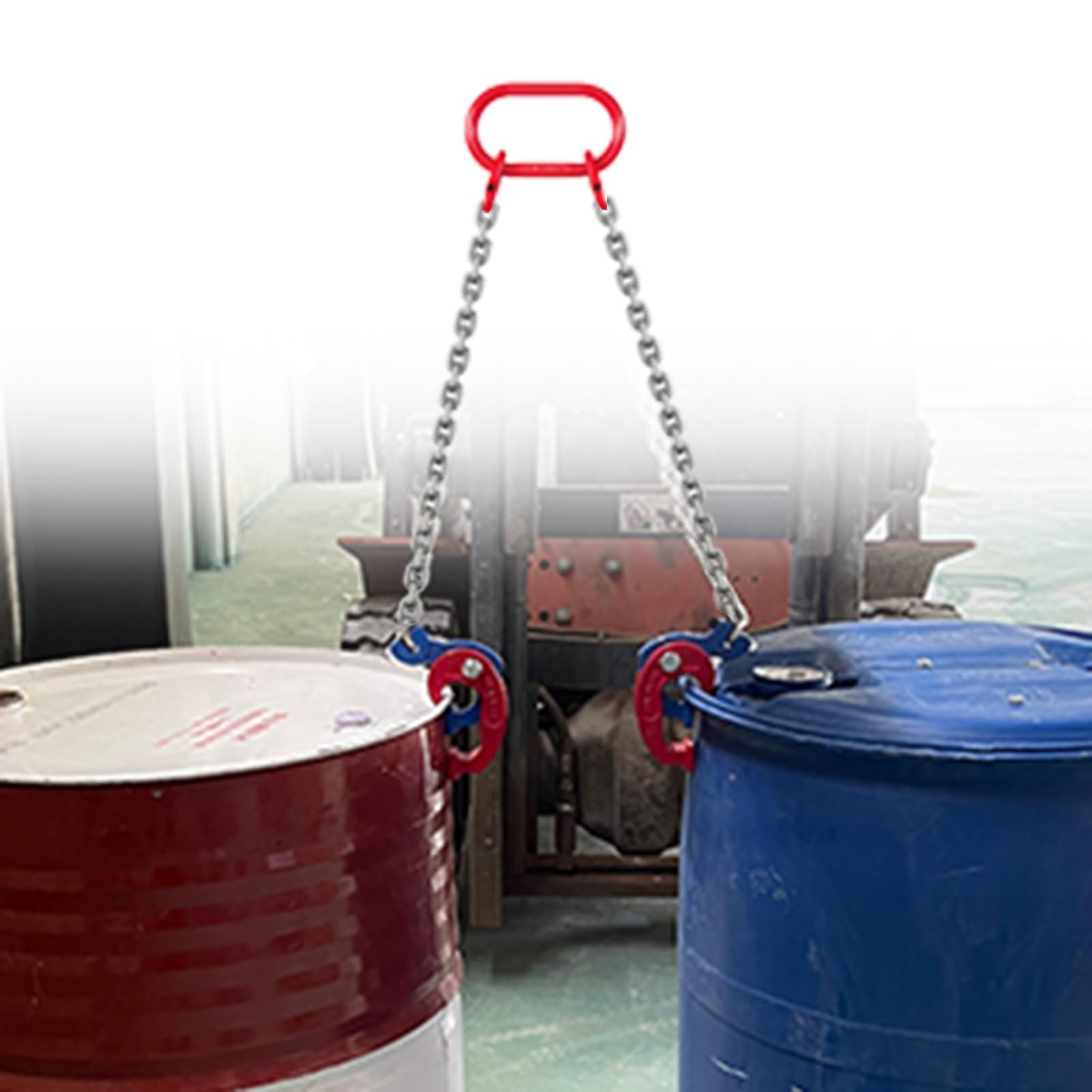 Sollevatore per tamburo a catena, capacità di 1000 kg, morsetto efficiente per la movimentazione dei materiali