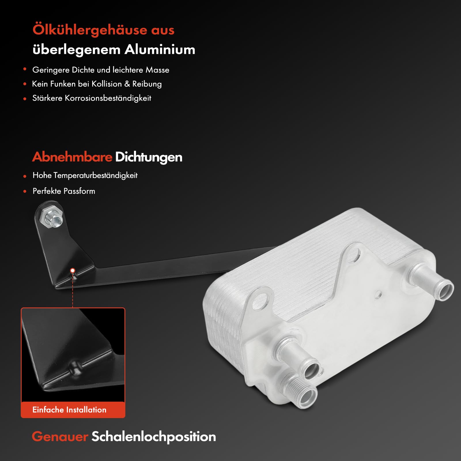 Frankberg Chłodnica oleju, filtr oleju, kompatybilny z Freelander L314 2.0 TD4 4x4 Freelander Soft Top L314 2.0 TD4 4x4 Replace# UBC000060, UBC100800