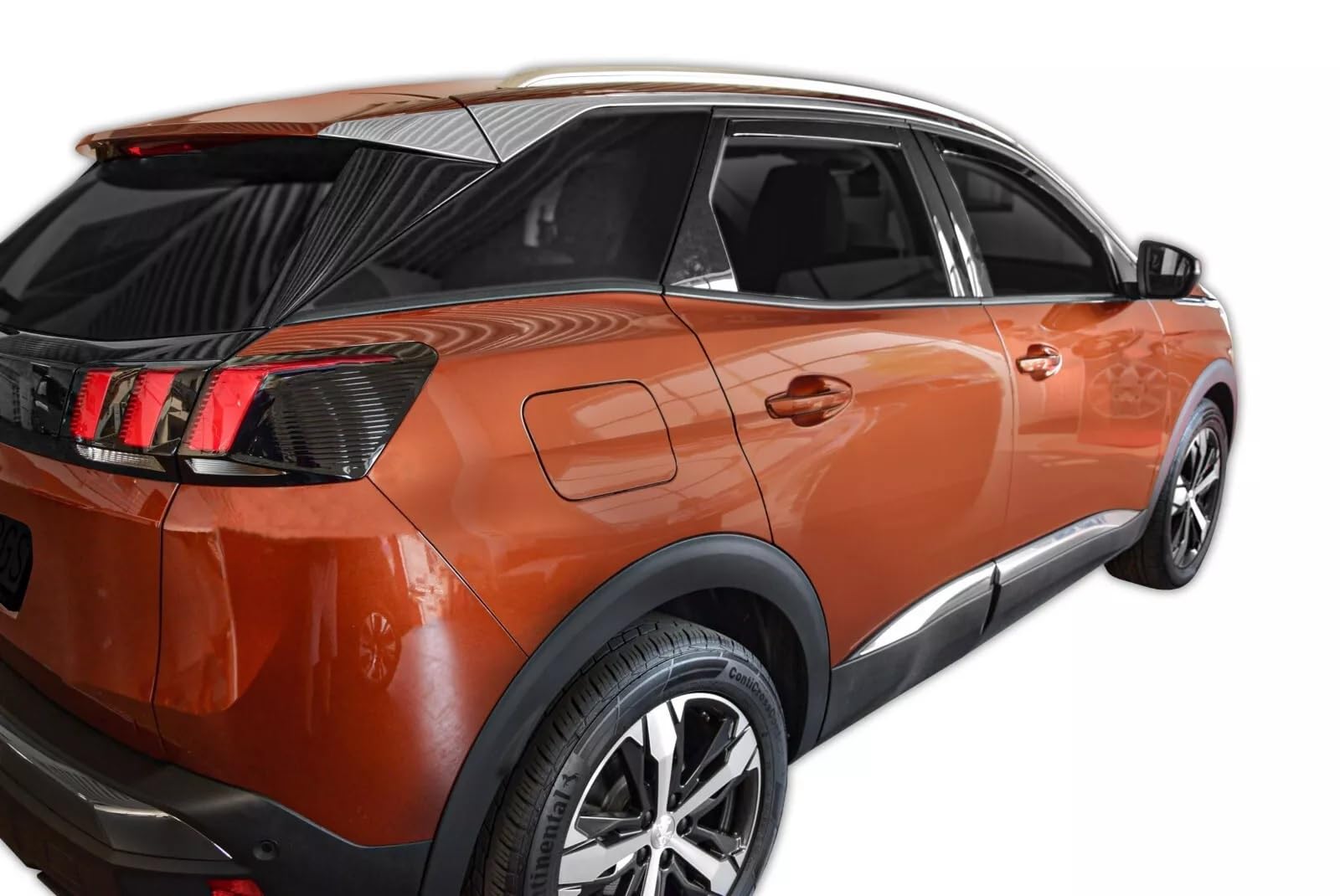 Kit 4 Deflettori Aria Nero Fumé Trasparento Antivento per Finestrini Laterali Anteriori e Posteriori Compatibile con Peugeot 3008 II 2017-2024