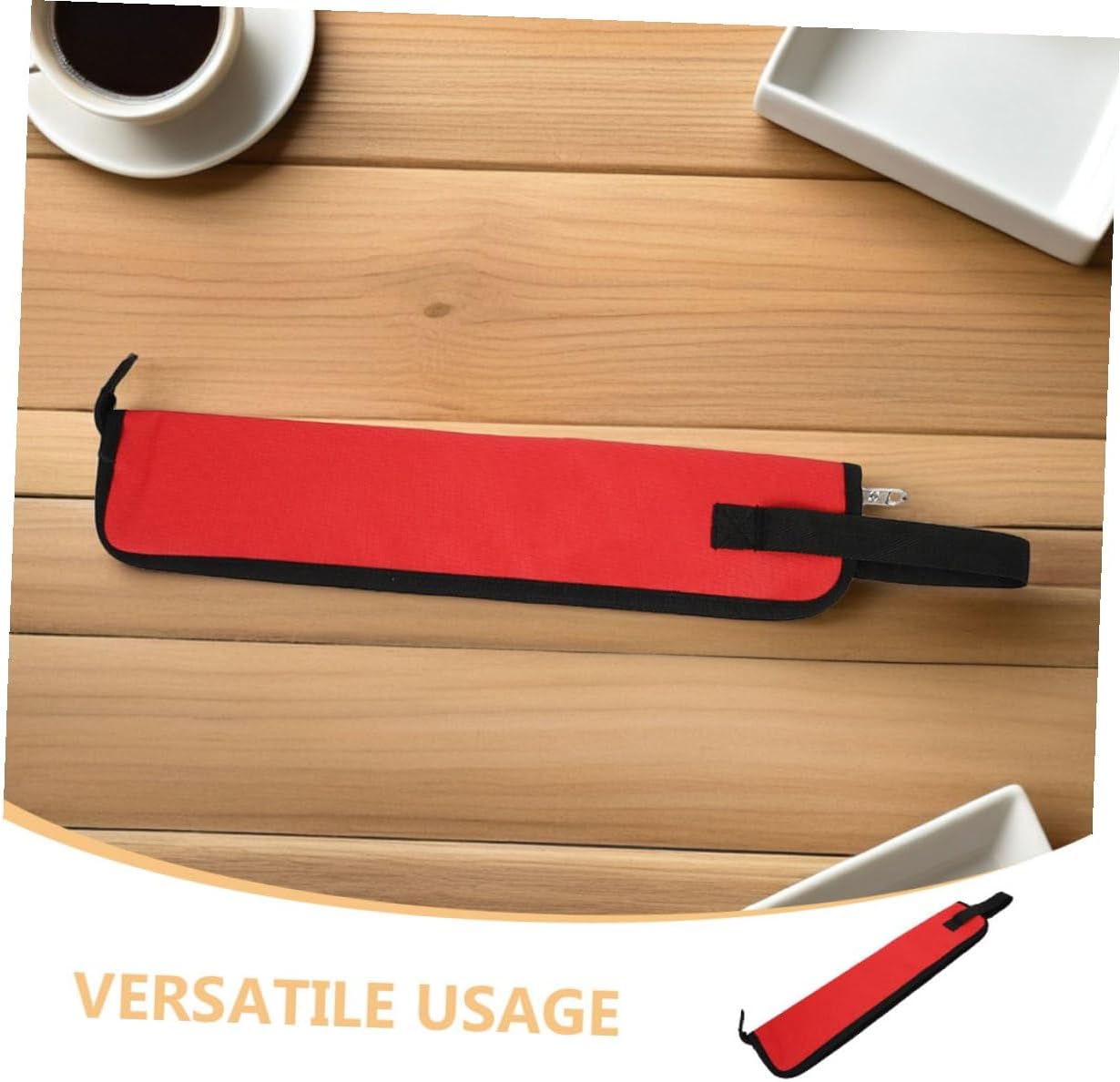 2pcs Drumstick Carrying Case Bag with Strap for Drum Set Mallet Holder Portable Red Stick Pouch Organizer for Drummers