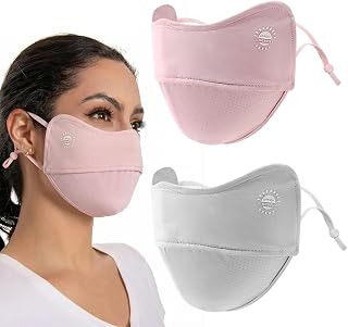 SANNIDHI® Face Cover Mask for Women UPT 50+ Protection Summer Driving Face Mask with Adjustable Ear Loops Mesh Breathable ... Price In India