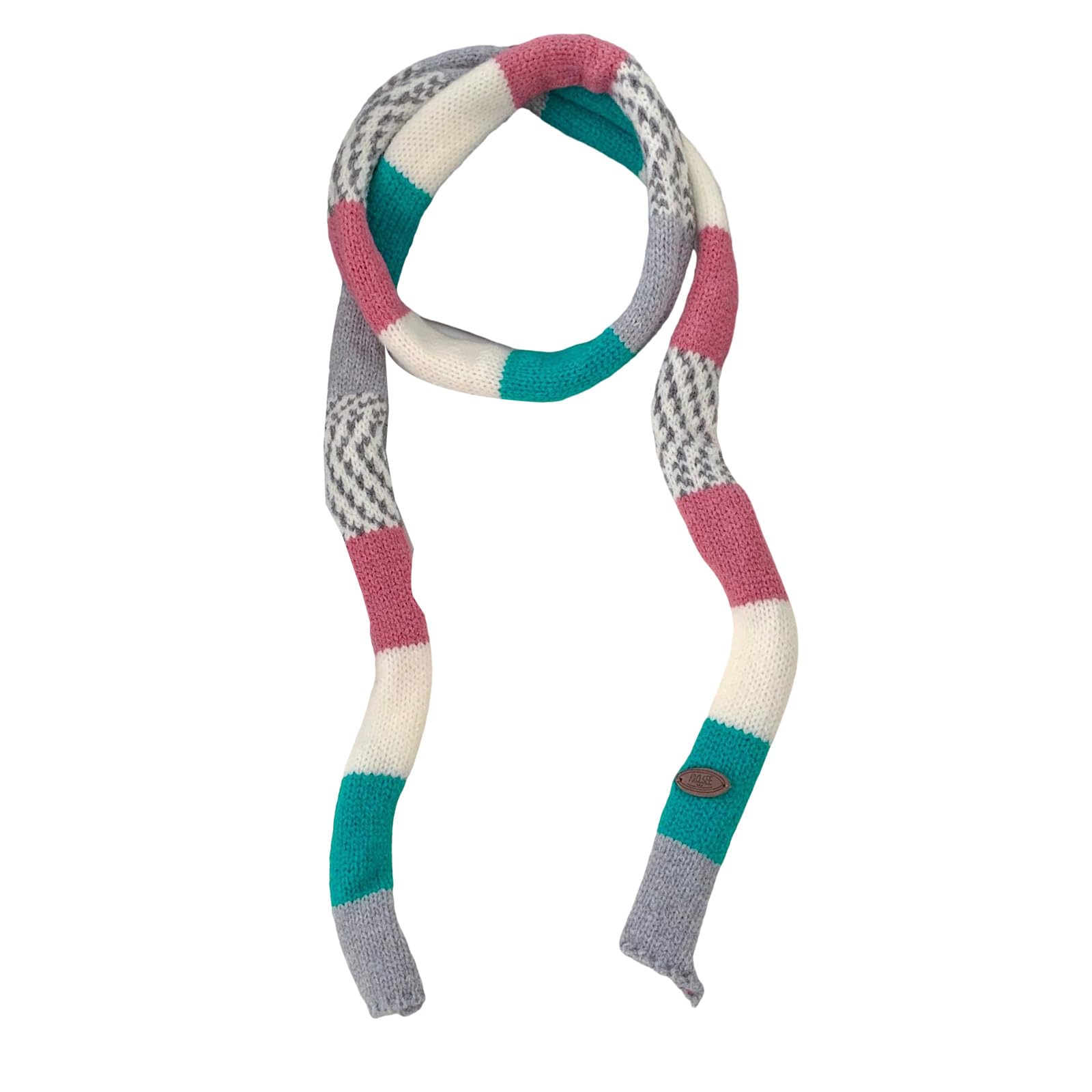 MICFENY Knit Skinny Scarf For Women Neckerchief Hangbag Handle Wrap Long Belt Choker Photo Props