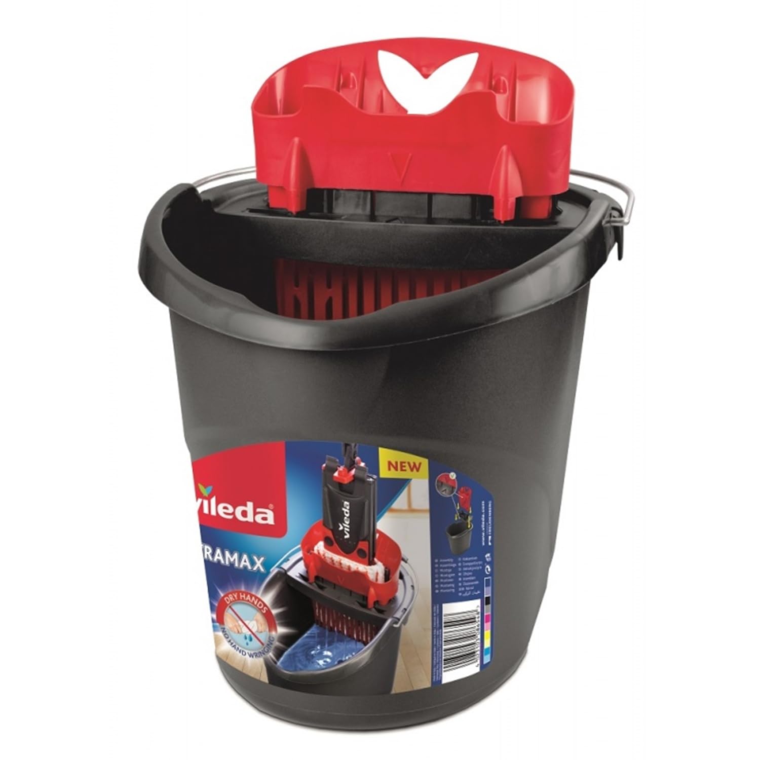 Vileda Ultramax - Set di mocio piatto con strizzatura senza contatto